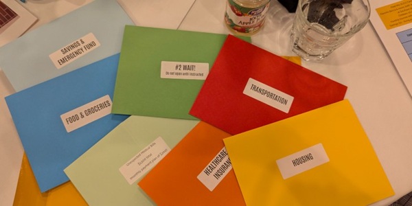 Picture of colorful folders for budget